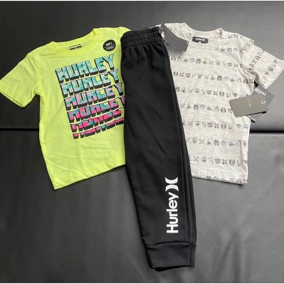 NWT Hurley Jogger & Tee Bundle Boys Size 4T